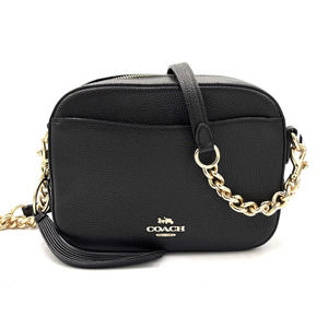 Coach COACH Camera Bag 29411 Black Leather Shoulder for Women